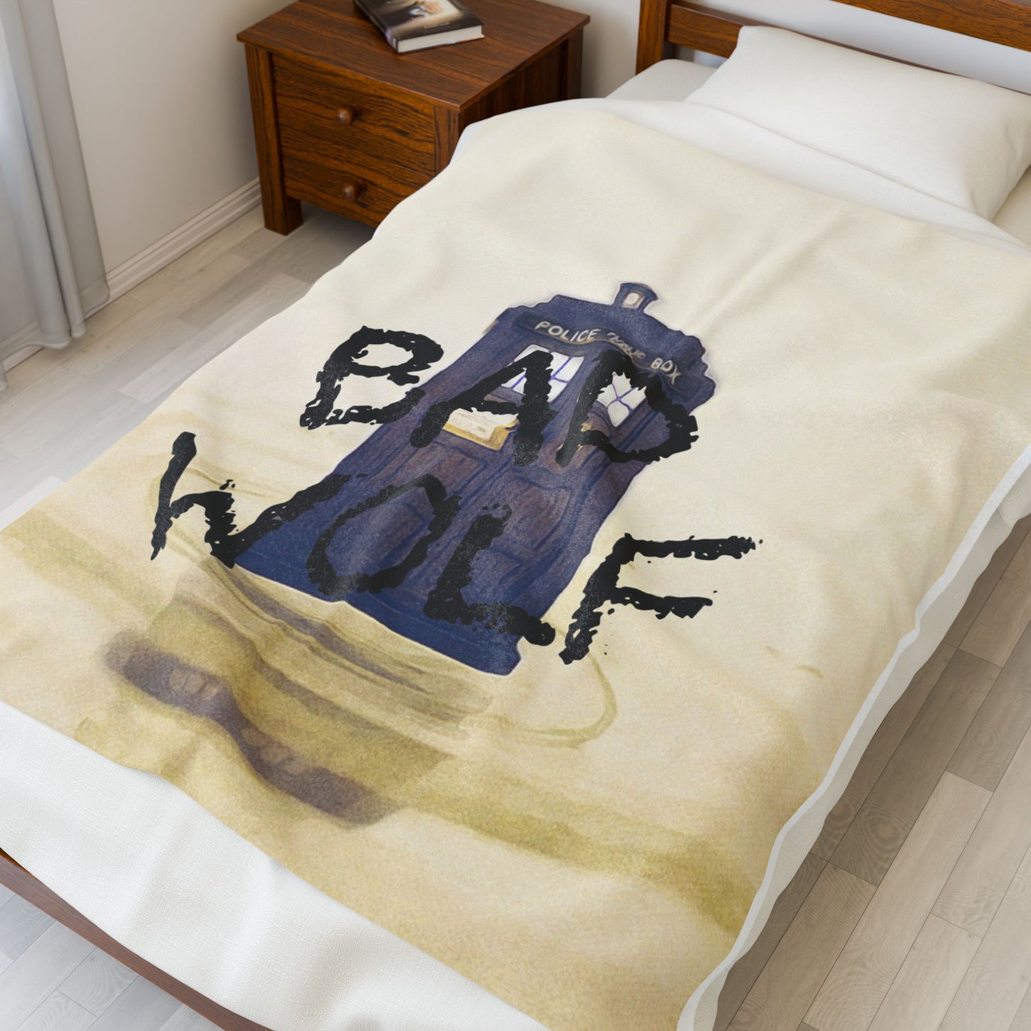 Cozy Bad Wolf Velveteen Plush Blanket for Whovians