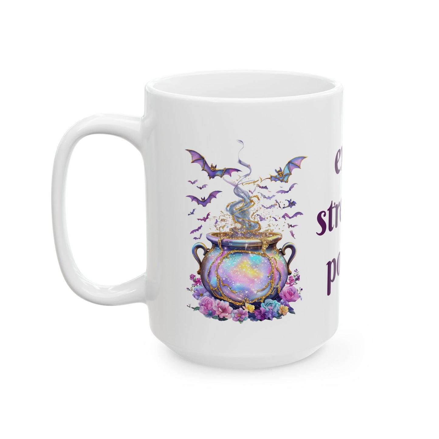Ceramic Mug - Extra Strength Potion Witchy Cauldron Design - 11oz, 15oz