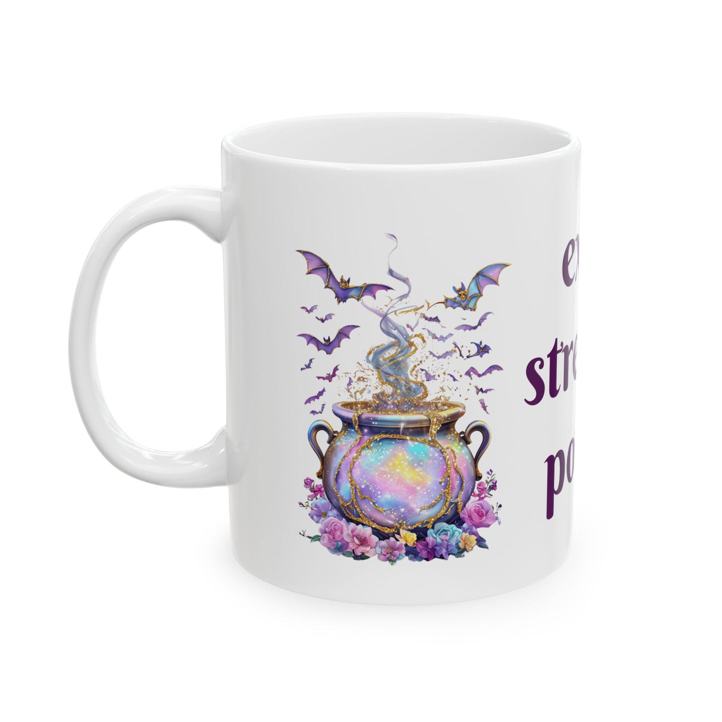 Ceramic Mug - Extra Strength Potion Witchy Cauldron Design - 11oz, 15oz