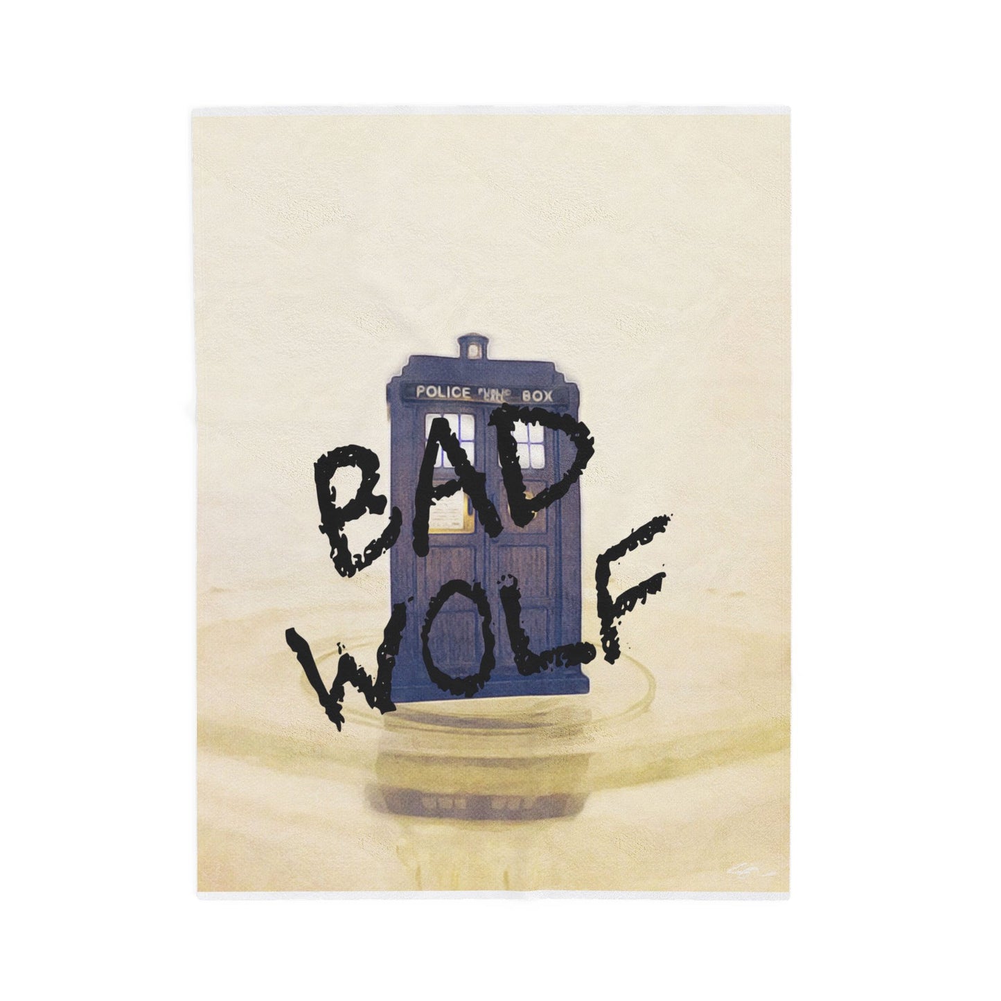 Cozy Bad Wolf Velveteen Plush Blanket for Whovians