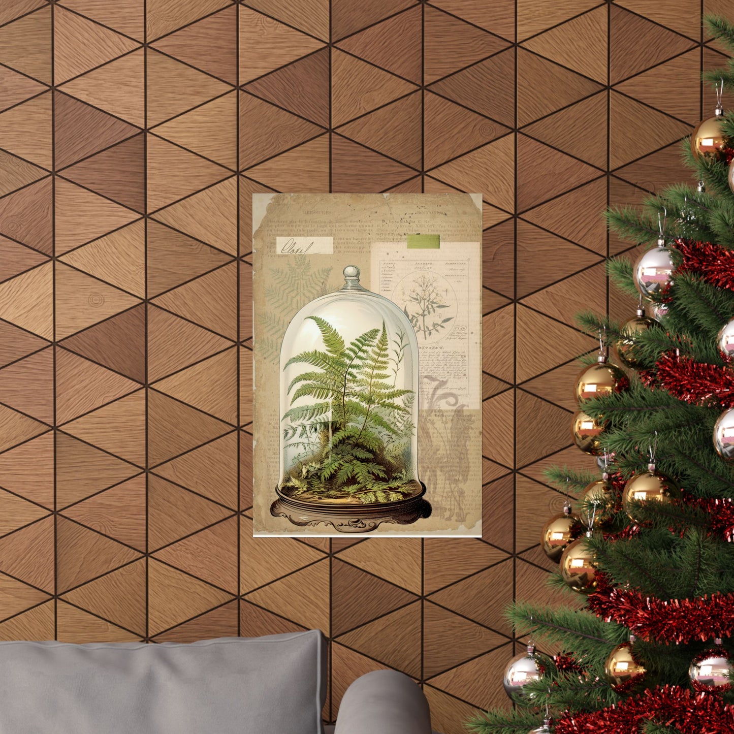 Vertical Fern Collage Poster