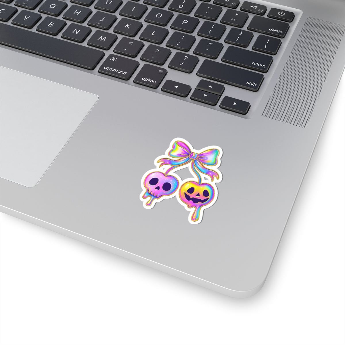 Stickers - Skull and Jack-O-Lantern Cherries Halloween Design