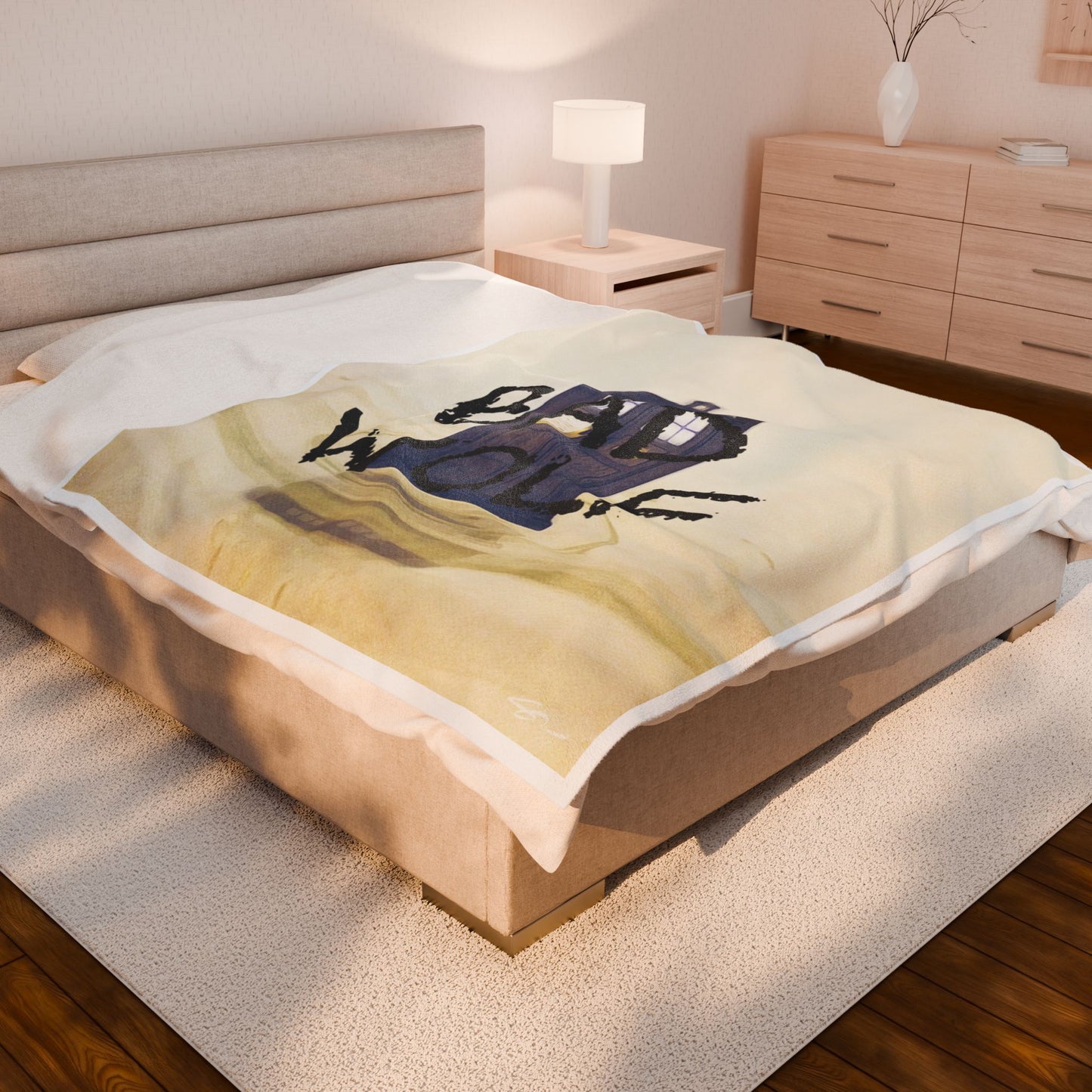 Cozy Bad Wolf Velveteen Plush Blanket for Whovians