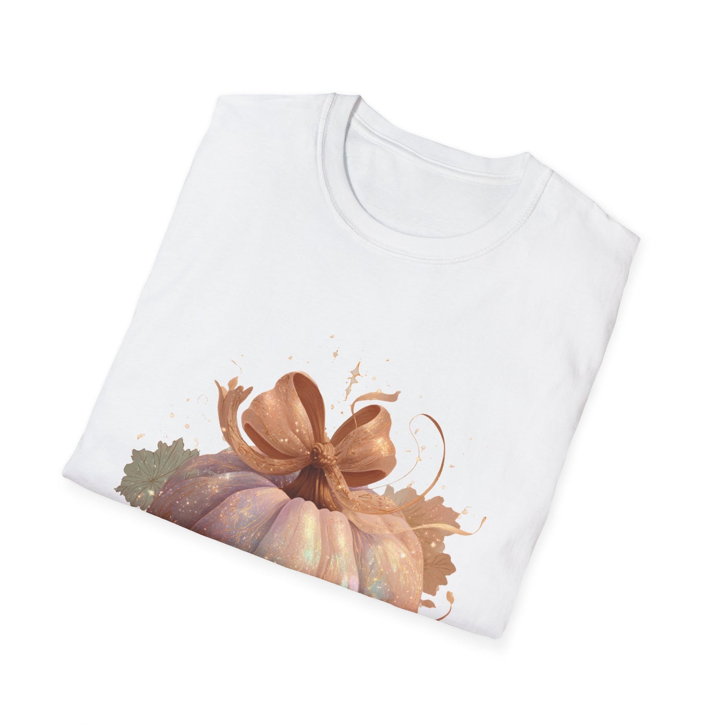 Pastel Pumpkin T-Shirt, Fall Autumn Unisex Softstyle