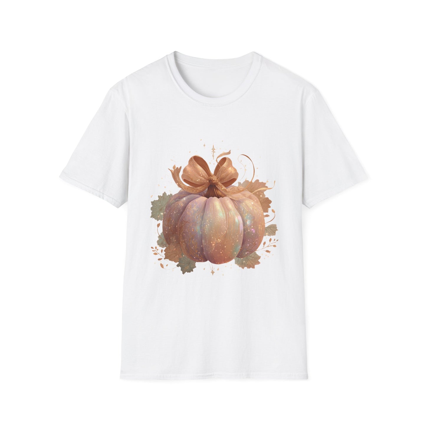 Pastel Pumpkin T-Shirt, Fall Autumn Unisex Softstyle