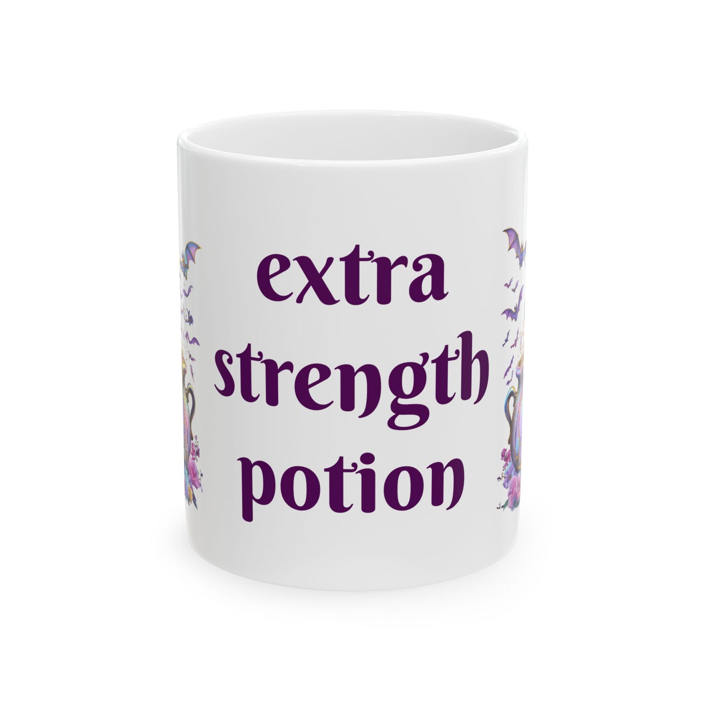 Ceramic Mug - Extra Strength Potion Witchy Cauldron Design - 11oz, 15oz