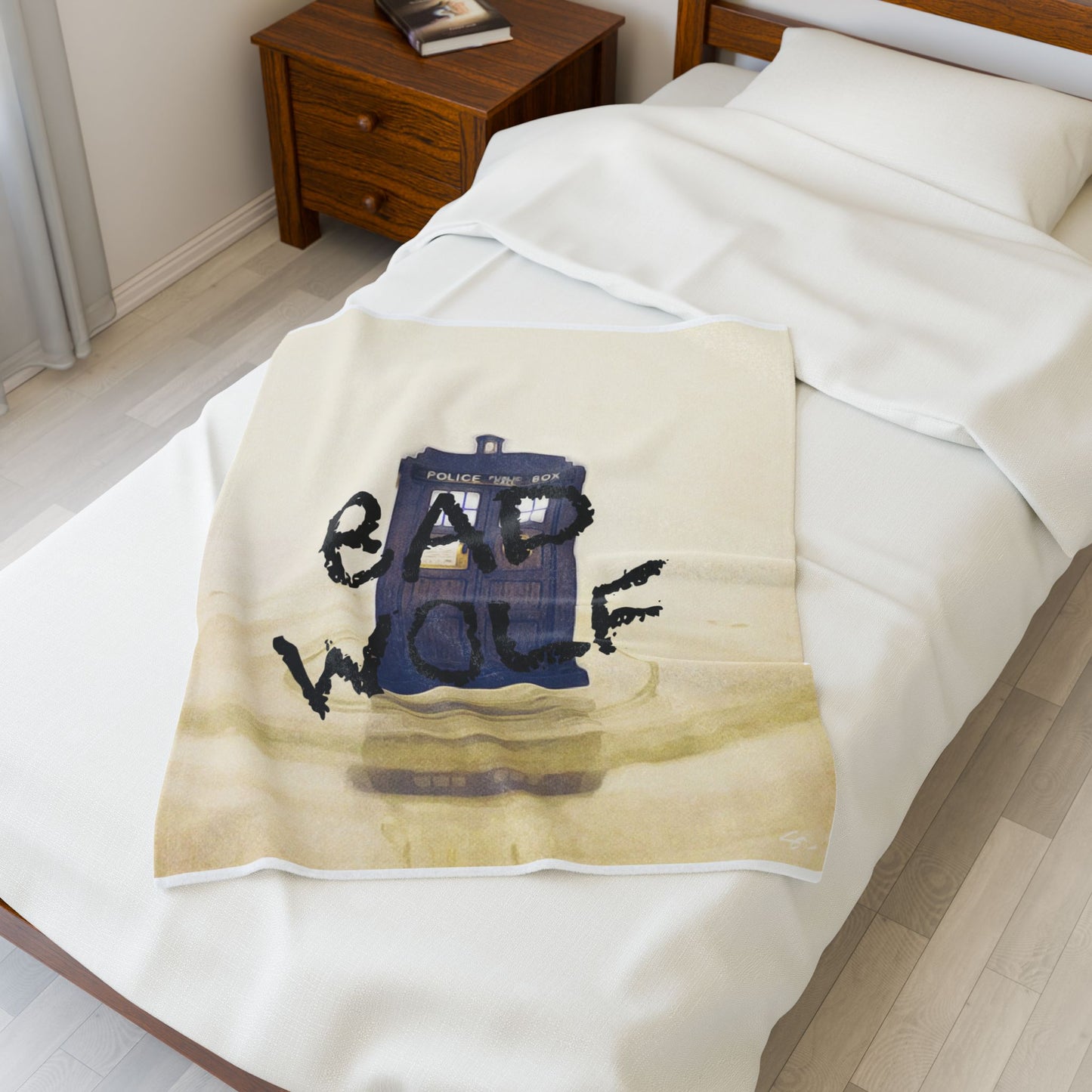 Cozy Bad Wolf Velveteen Plush Blanket for Whovians