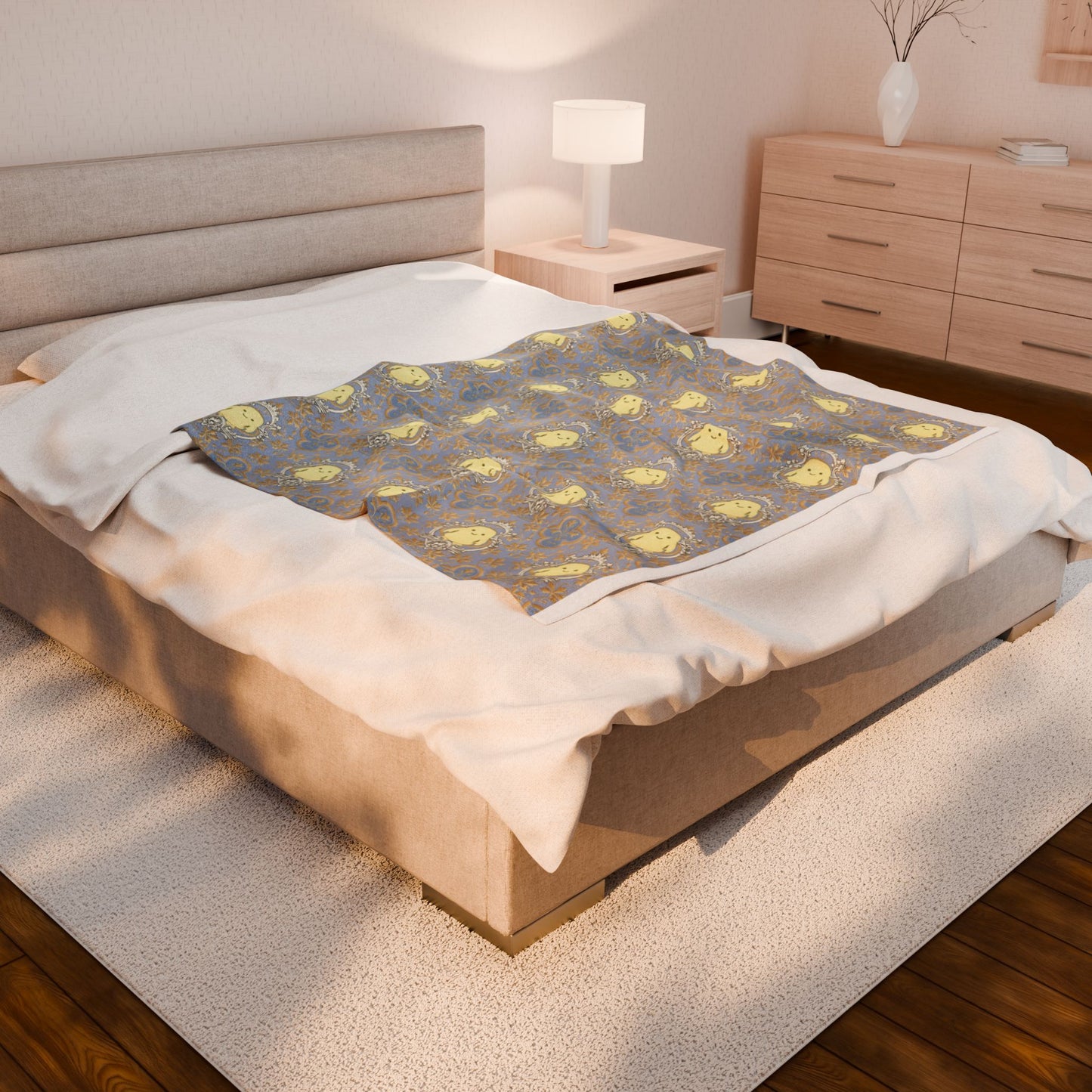 Doctor Who Adipose Pattern Velveteen Plush Blanket