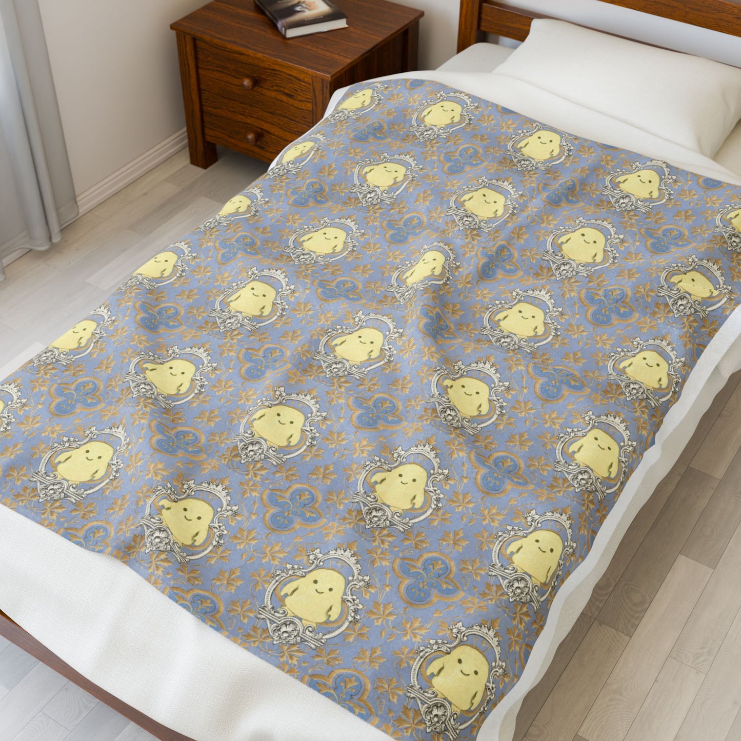 Doctor Who Adipose Pattern Velveteen Plush Blanket