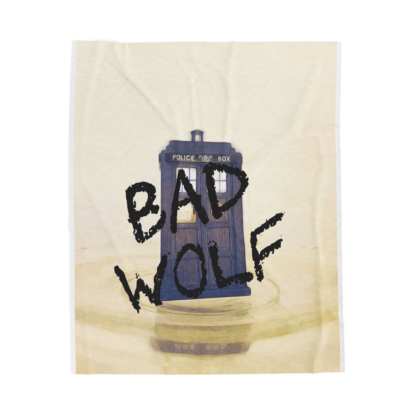 Cozy Bad Wolf Velveteen Plush Blanket for Whovians