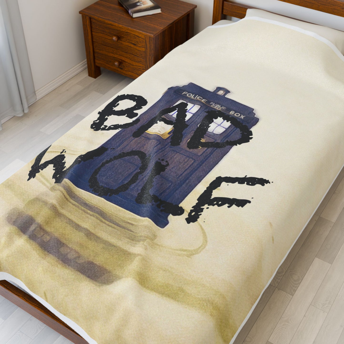 Cozy Bad Wolf Velveteen Plush Blanket for Whovians