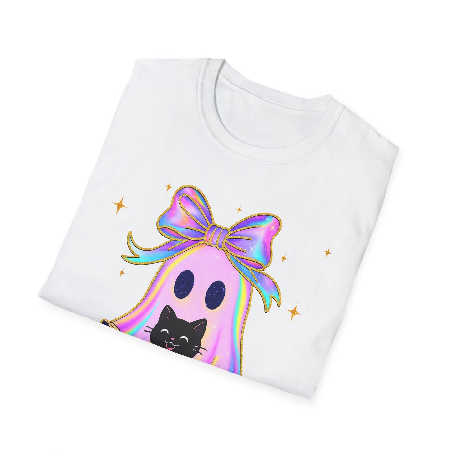 Pink Ghost Cat T-Shirt