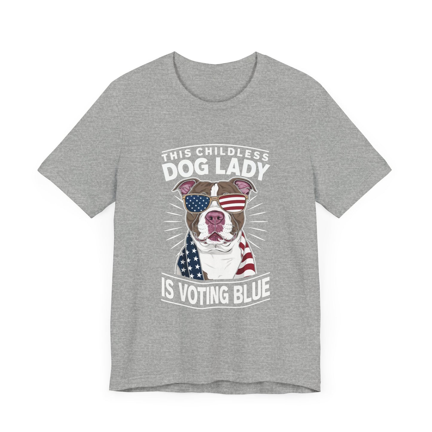 Dog Lady Voting Blue Jersey Short Sleeve Tee