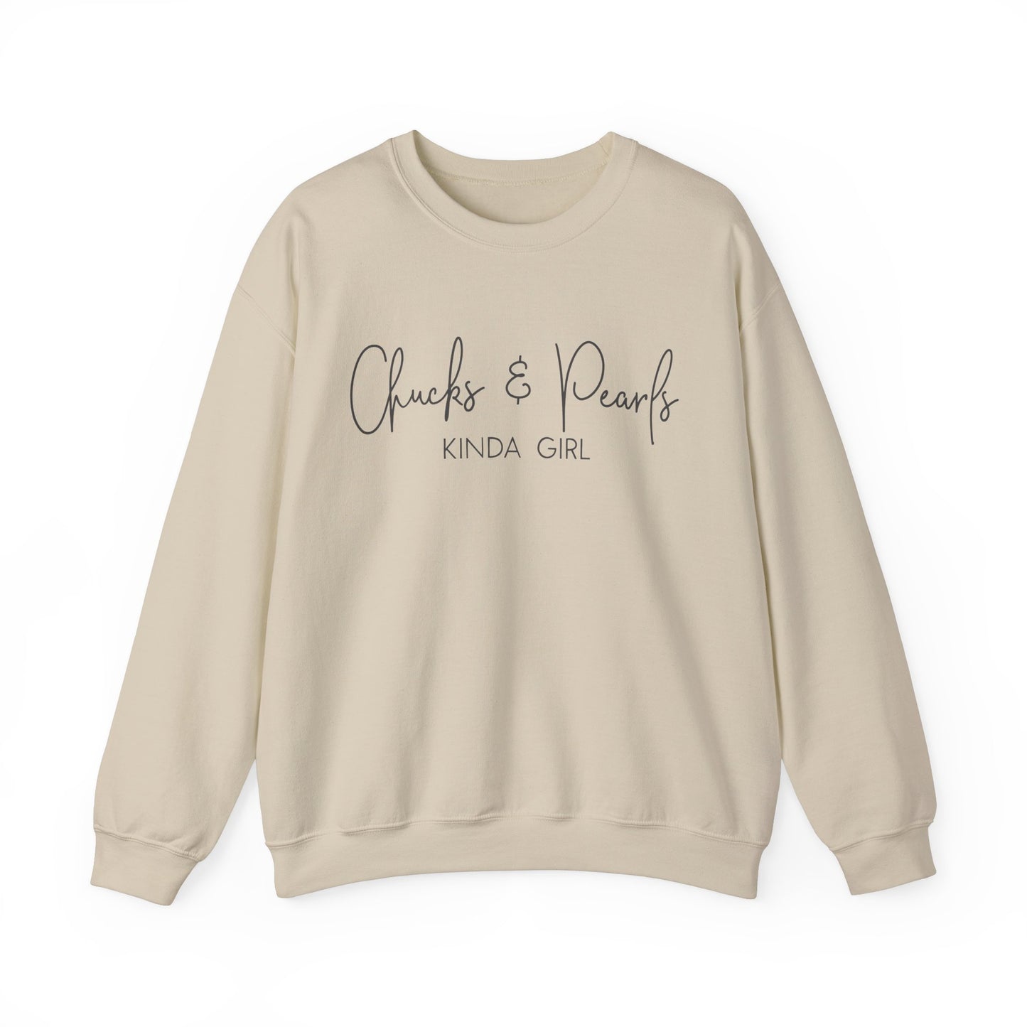 Chucks and Pearls Kind of Girl Unisex Heavy Blend™ Crewneck Sweatshirt