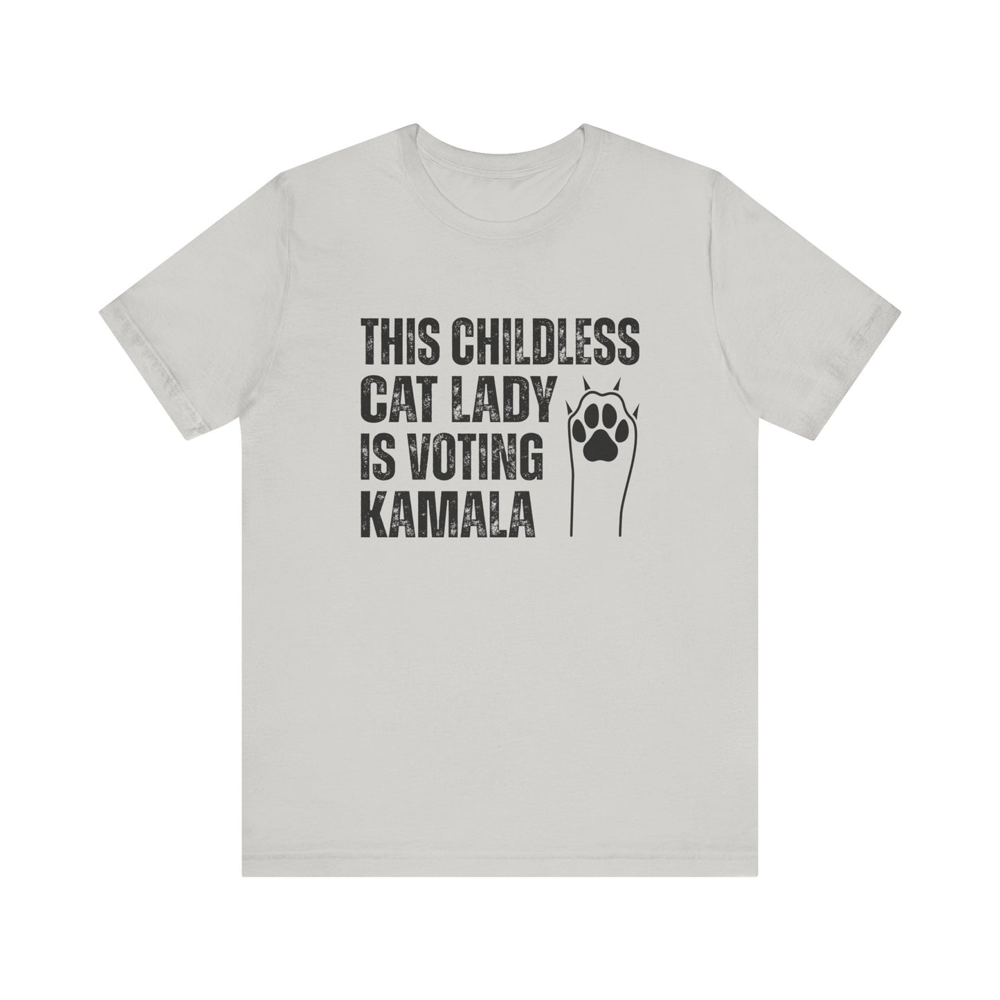 Childless Cat Lady Kamala Jersey Short Sleeve Tee