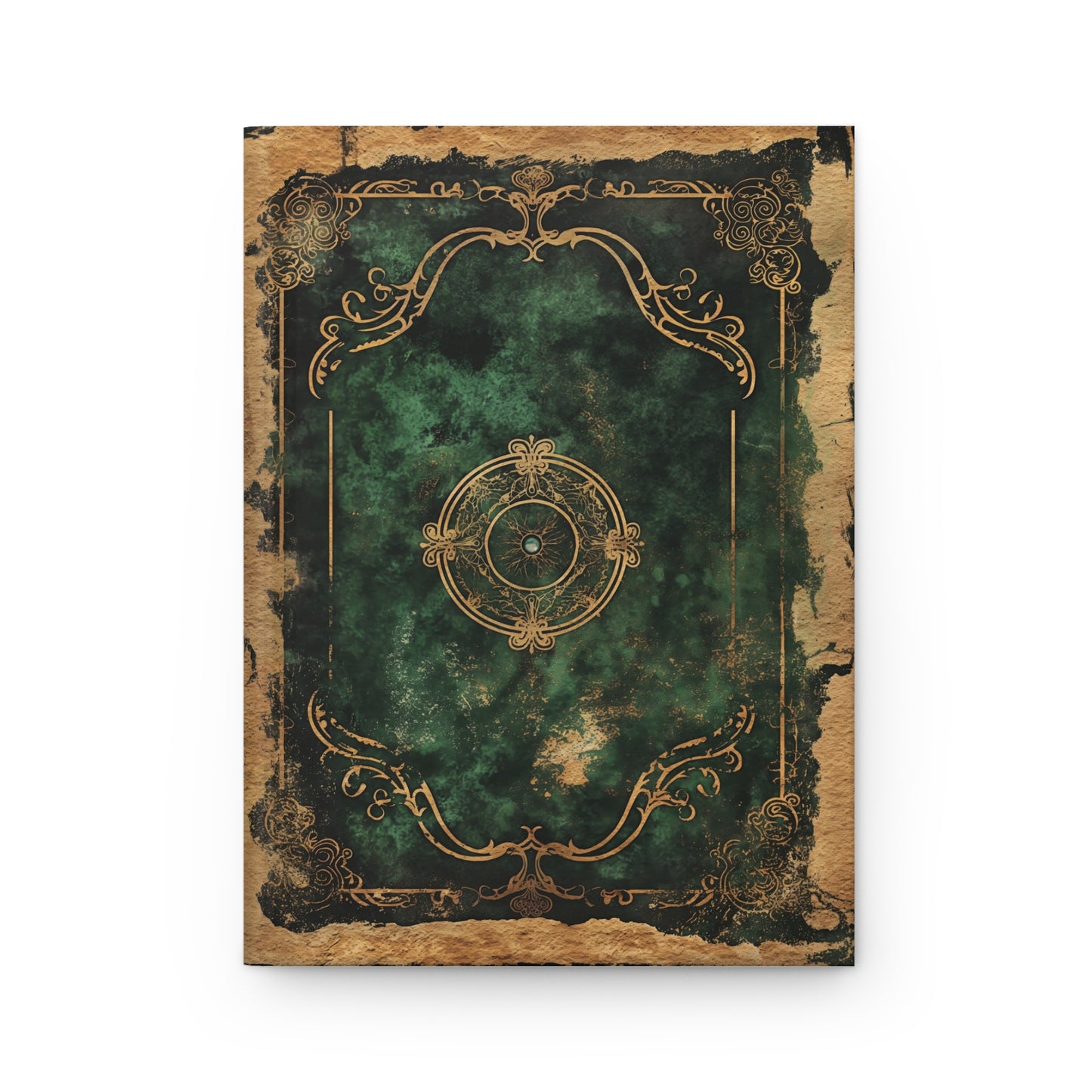 Green Witch Hardcover Journal Matte, Book of Shadows, Writing Notebook, Magical Grimoire, Spell Book Diary, Journaling Gift