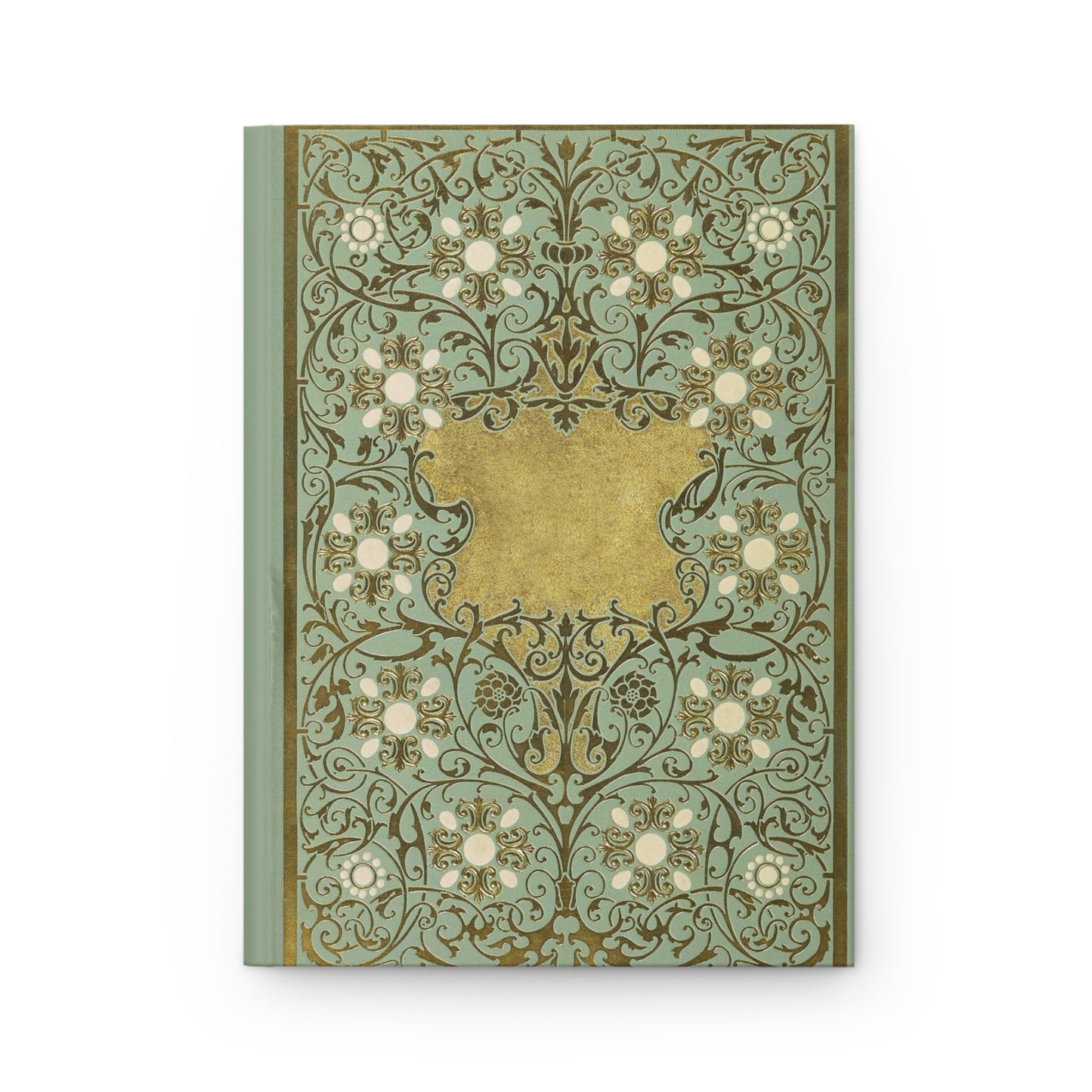 Green and gold Hardcover Journal Matte