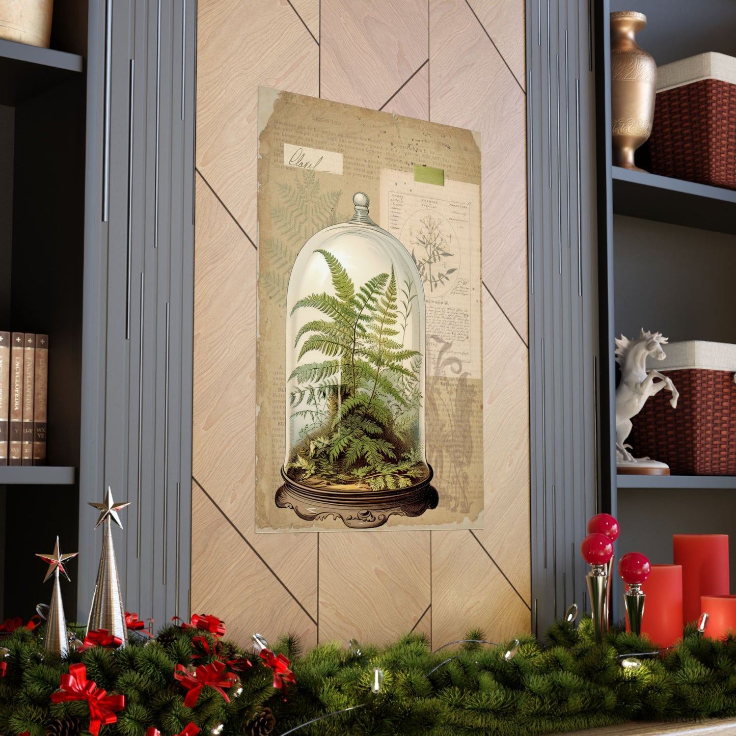 Vertical Fern Collage Poster