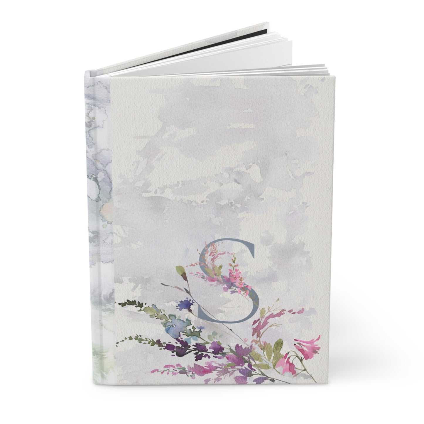 Wild flower PERSONALIZED with initial Hardcover Journal Matte