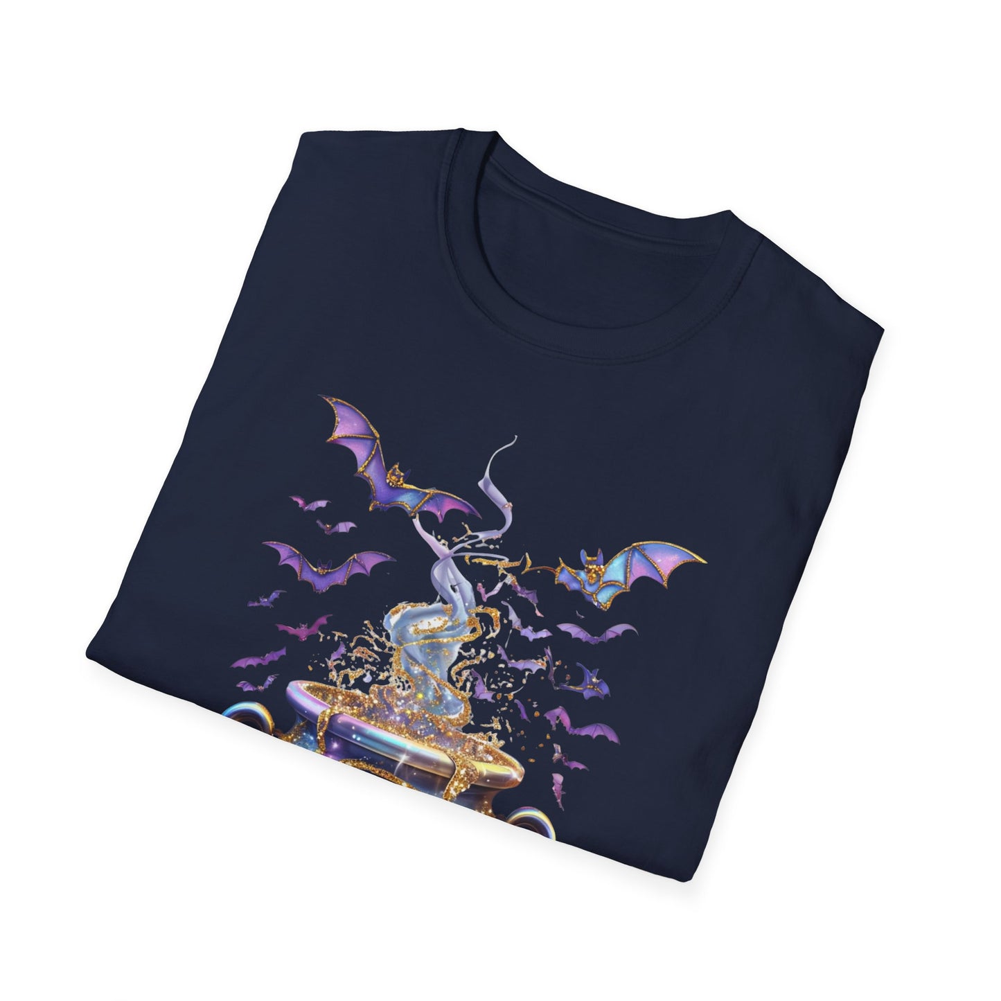Halloween Cauldron T-Shirt - Unisex Softstyle Tee for Fall, Witchy Vibes, Spooky Season, Trick or Treat, Gift for Friends
