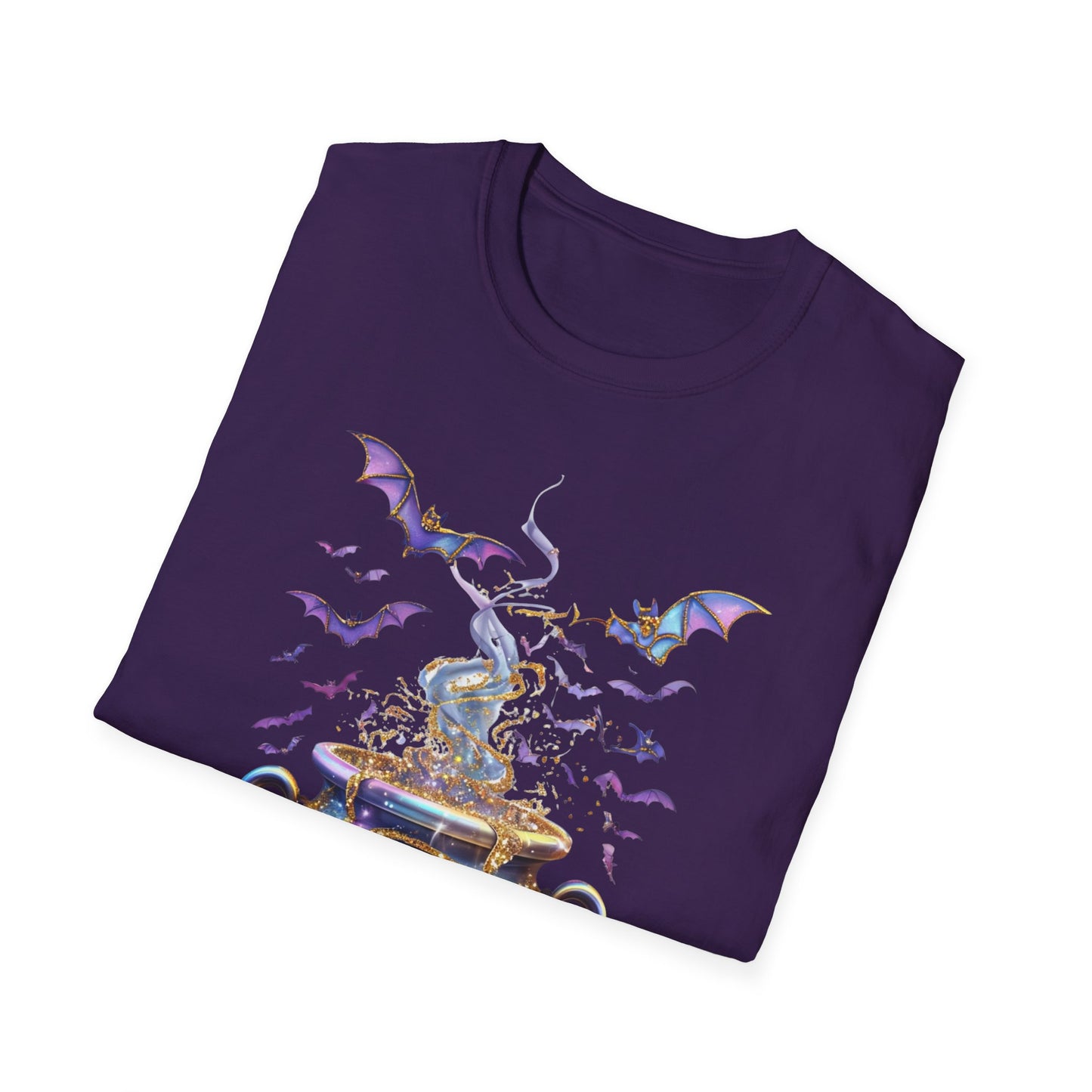 Halloween Cauldron T-Shirt - Unisex Softstyle Tee for Fall, Witchy Vibes, Spooky Season, Trick or Treat, Gift for Friends