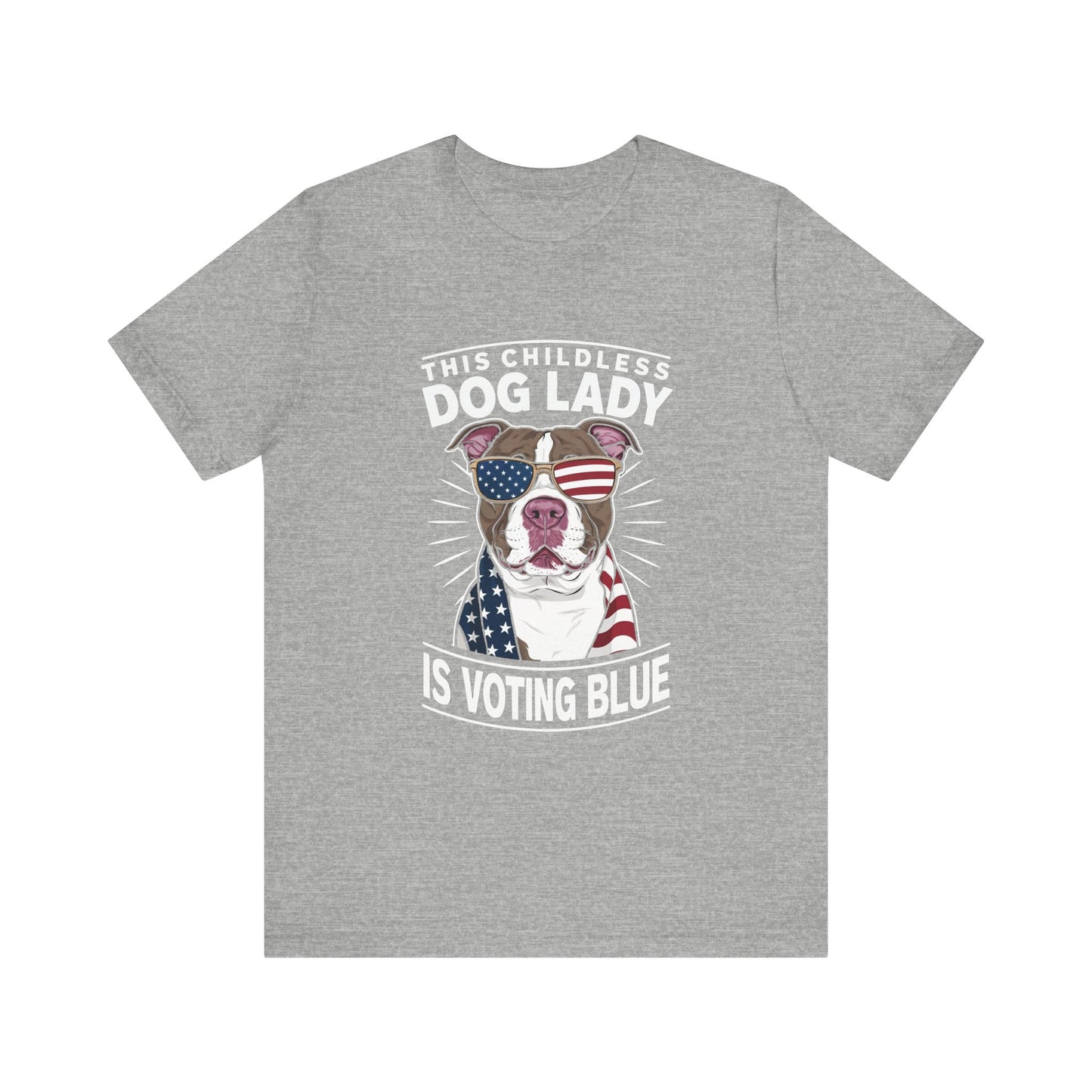 Dog Lady Voting Blue Jersey Short Sleeve Tee