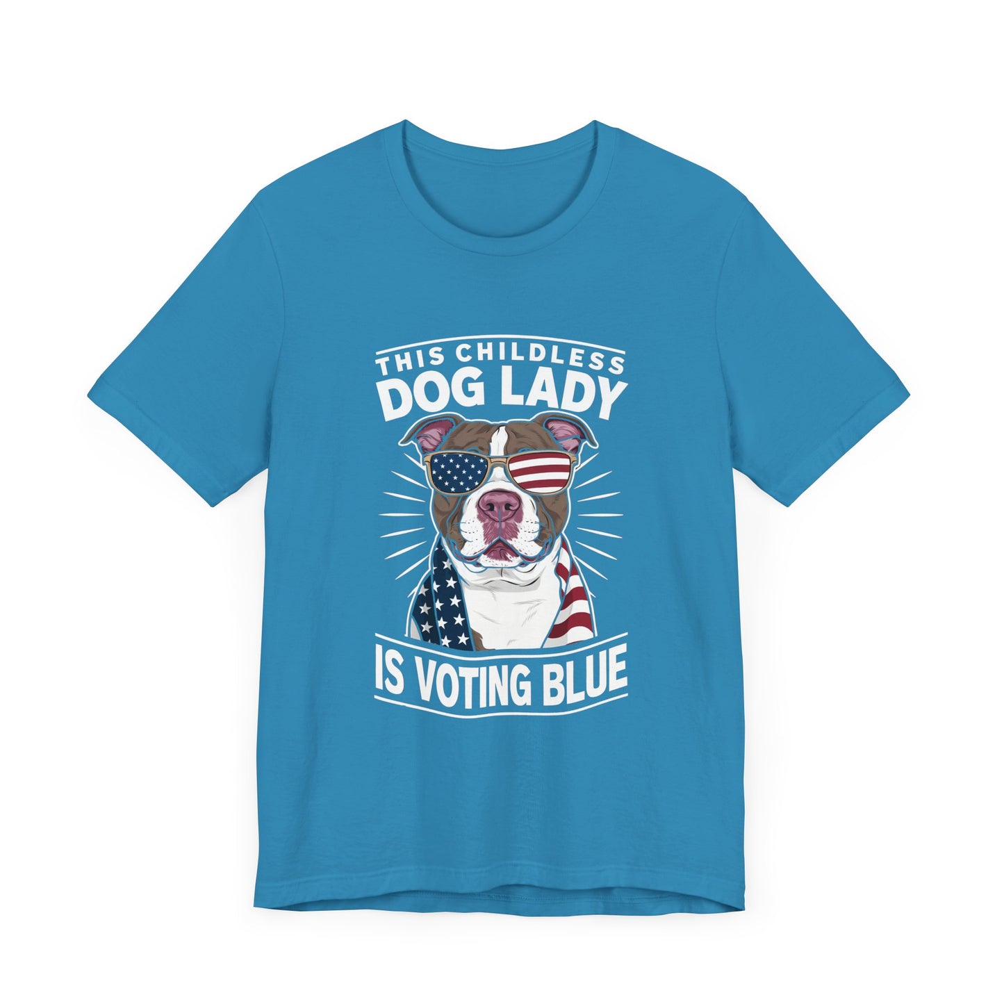 Dog Lady Voting Blue Jersey Short Sleeve Tee