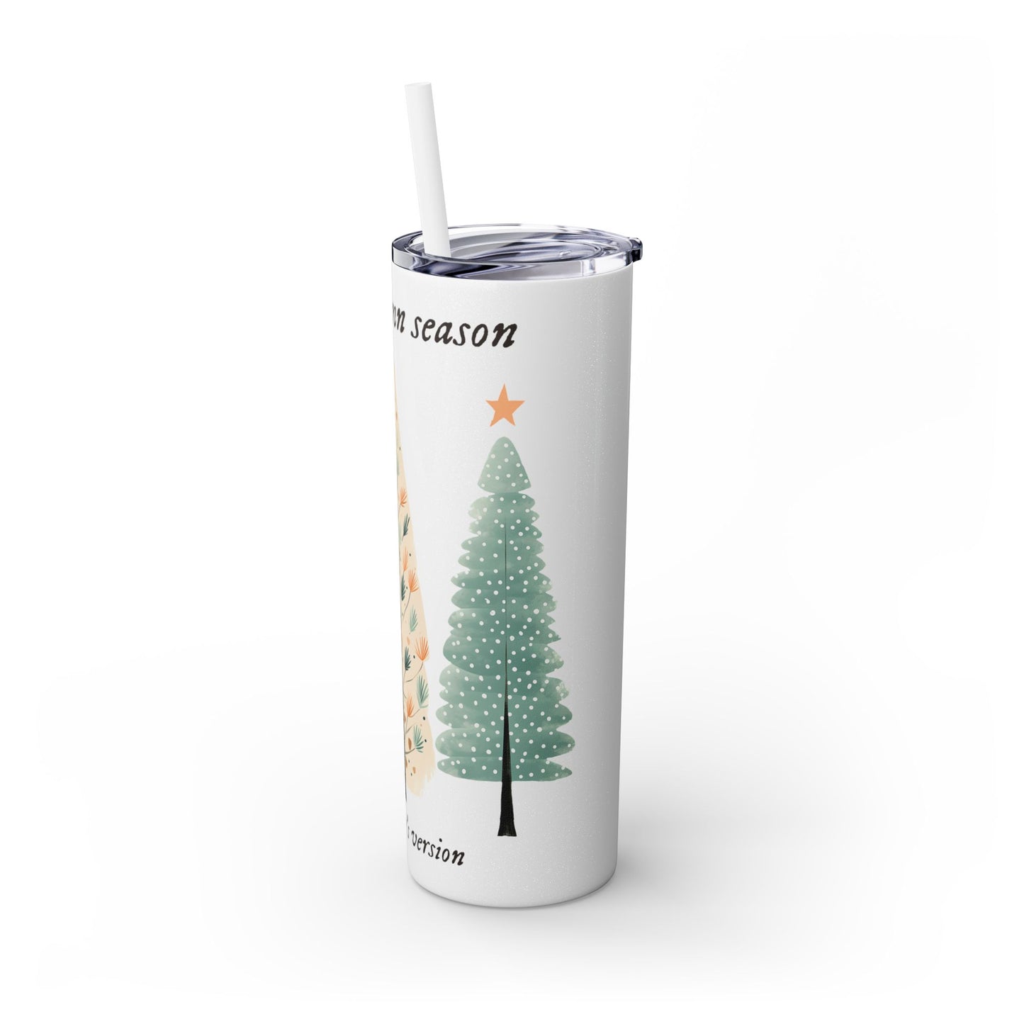 Tis the season PERSONALIZED Skinny Tumbler with Straw, 20oz