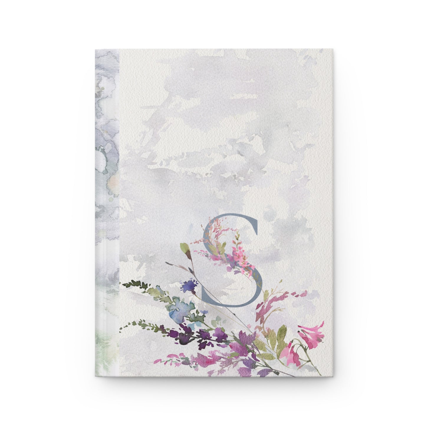 Wild flower PERSONALIZED with initial Hardcover Journal Matte