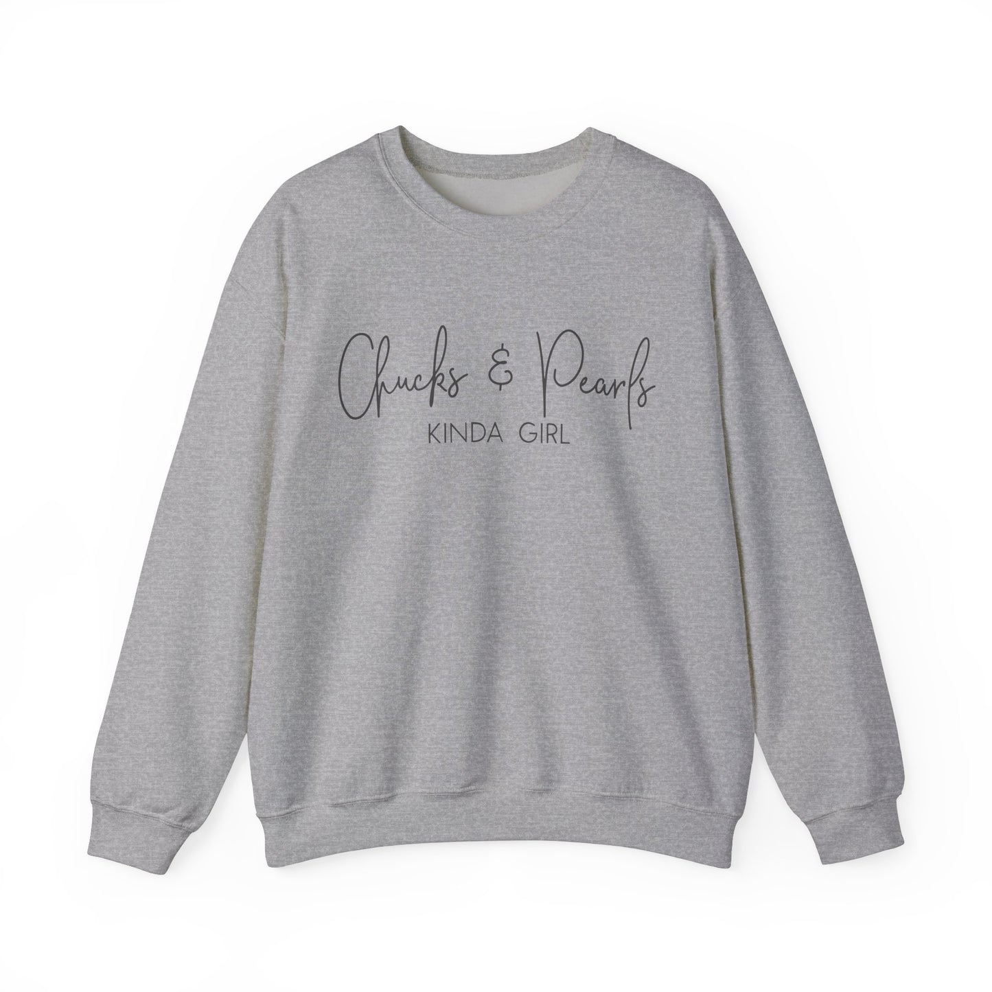 Chucks and Pearls Kind of Girl Unisex Heavy Blend™ Crewneck Sweatshirt