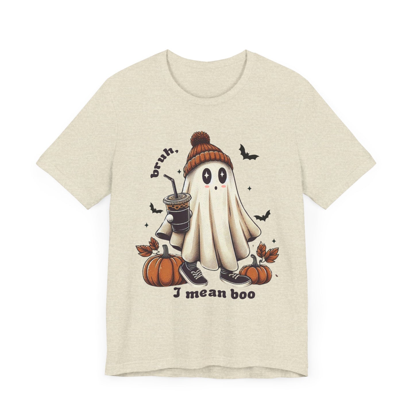 Bruh, I mean Boo ghost Unisex Jersey Short Sleeve Tee