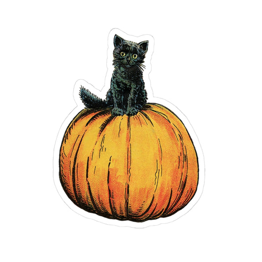 Halloween Black Kitten Sticker