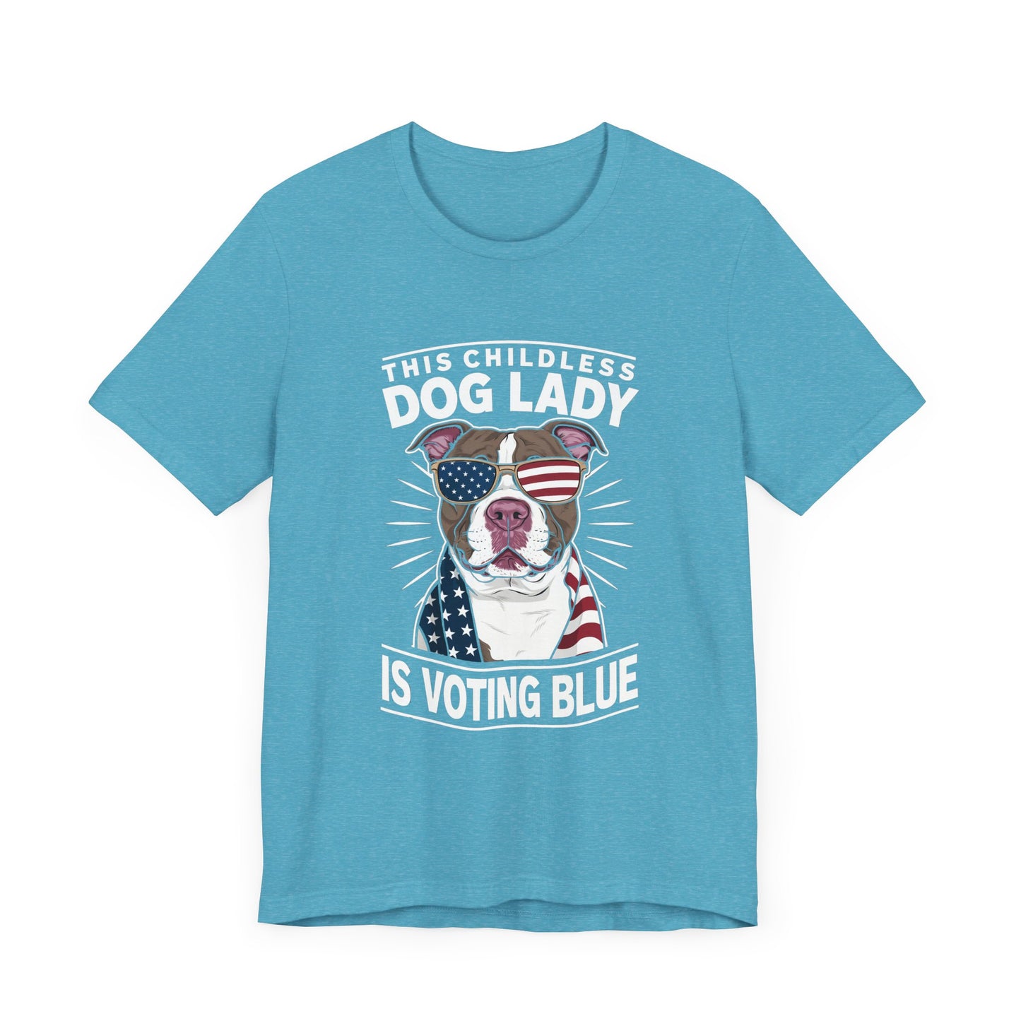 Dog Lady Voting Blue Jersey Short Sleeve Tee