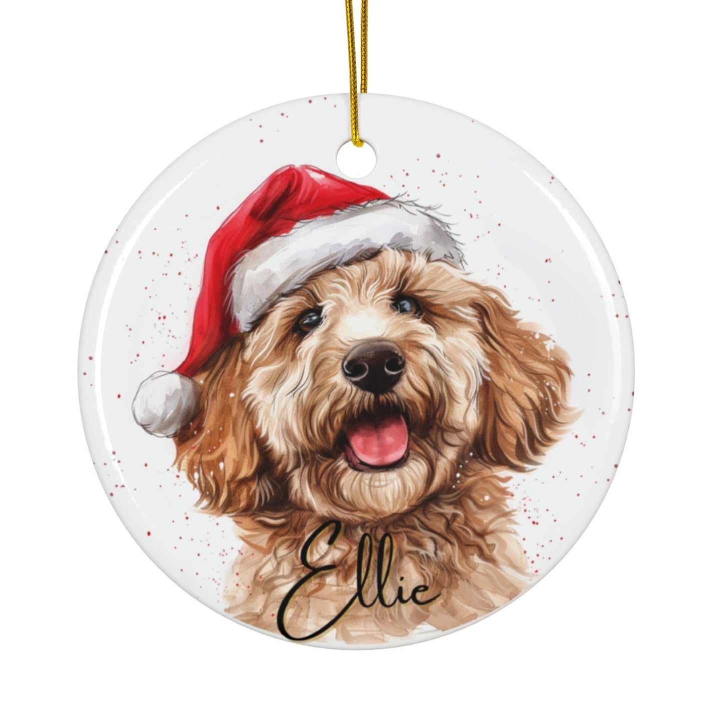 Ceramic Ornament - Personalized Dog Fur baby Christmas Ornament