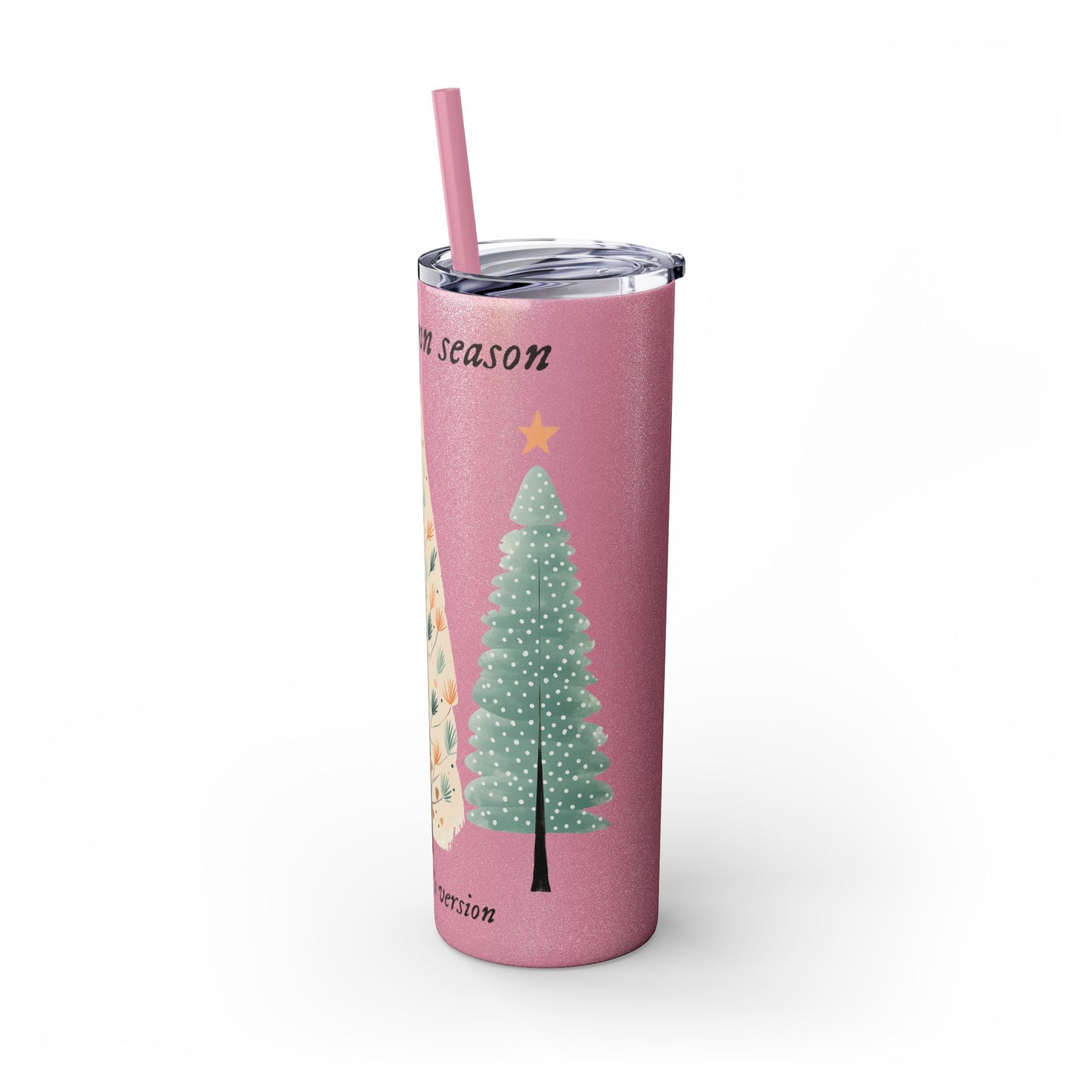 Tis the season PERSONALIZED Skinny Tumbler with Straw, 20oz