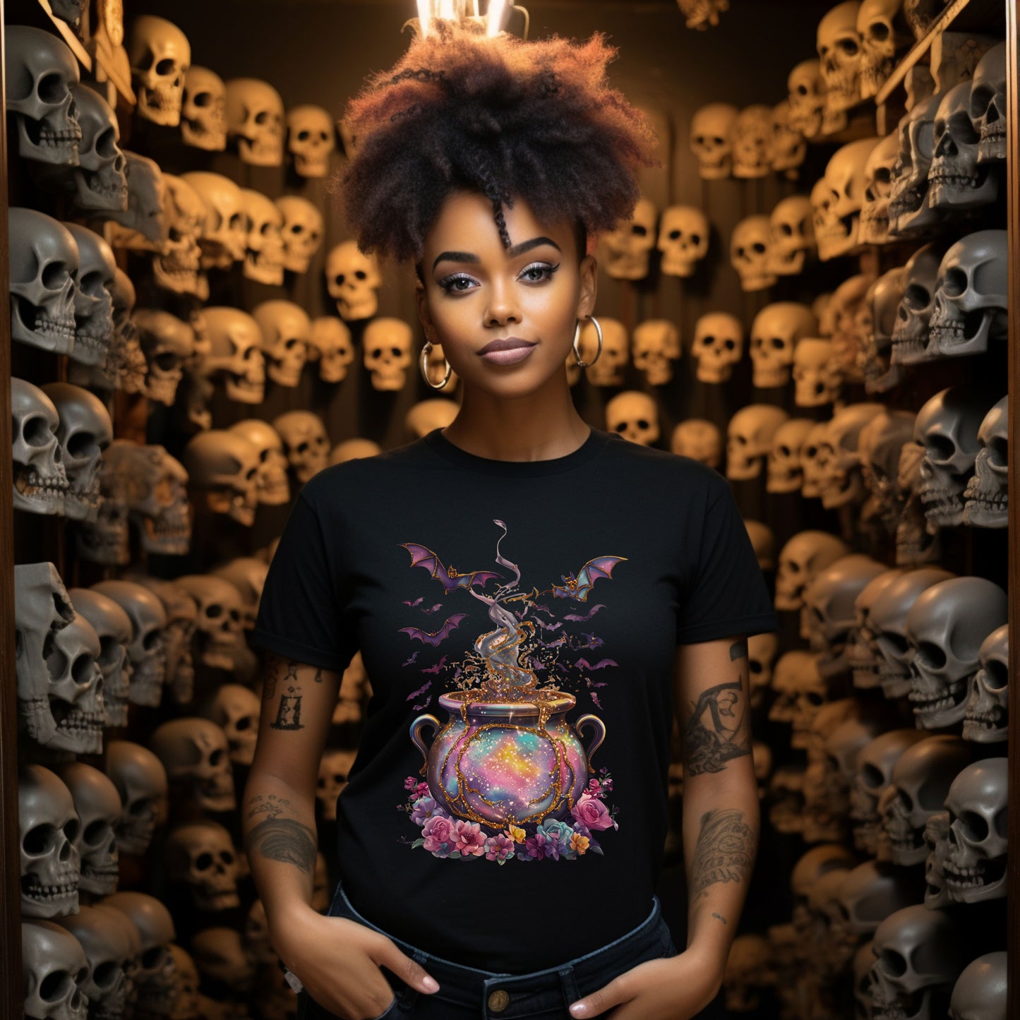 Halloween Cauldron T-Shirt - Unisex Softstyle Tee for Fall, Witchy Vibes, Spooky Season, Trick or Treat, Gift for Friends