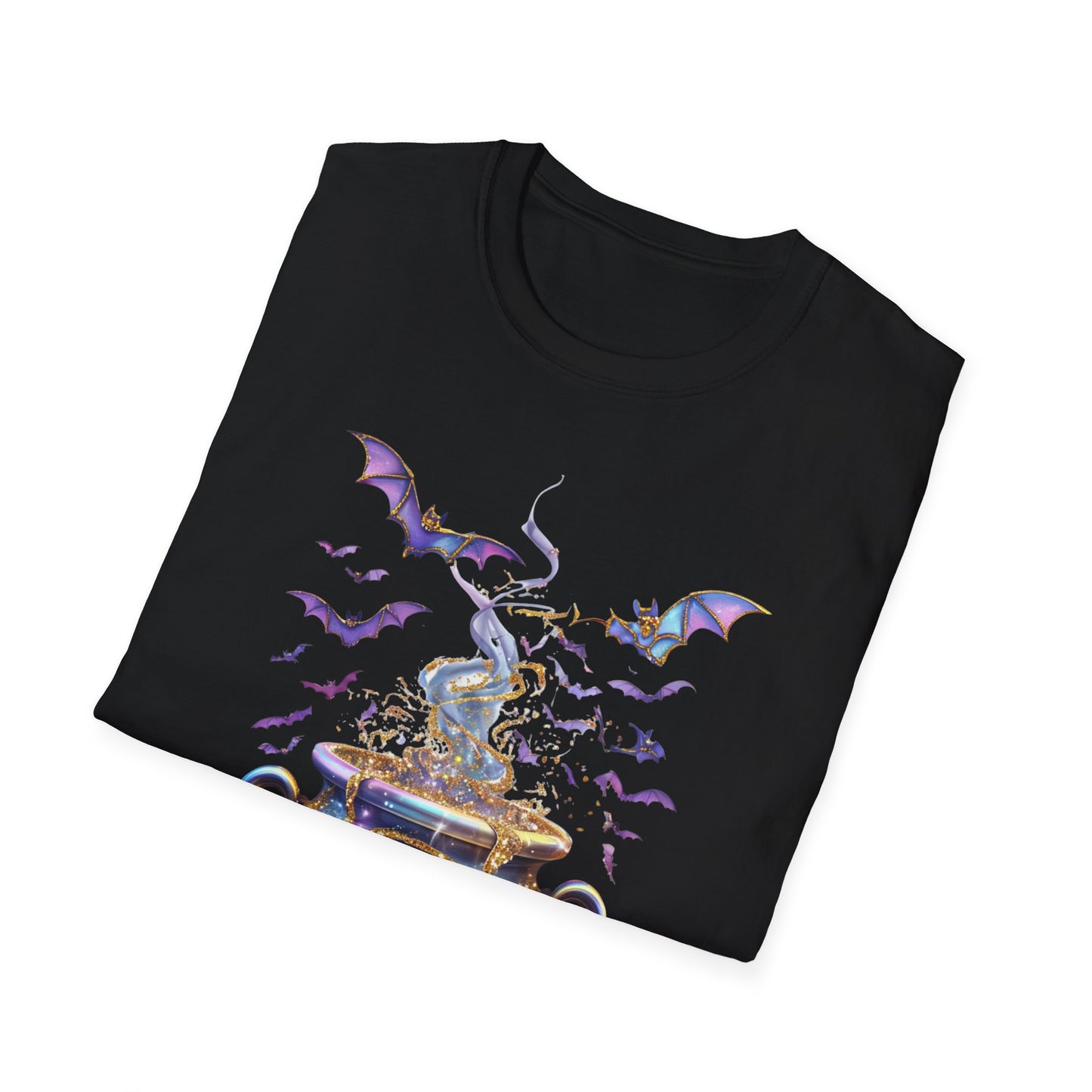 Halloween Cauldron T-Shirt - Unisex Softstyle Tee for Fall, Witchy Vibes, Spooky Season, Trick or Treat, Gift for Friends
