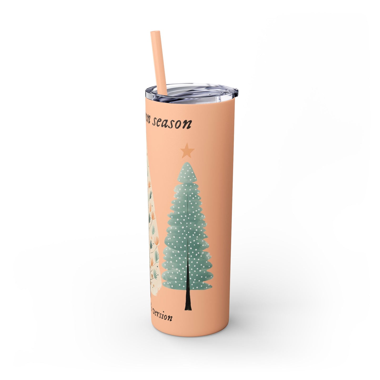 Tis the season PERSONALIZED Skinny Tumbler with Straw, 20oz