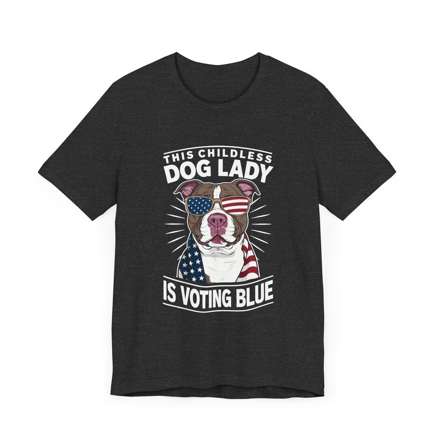 Dog Lady Voting Blue Jersey Short Sleeve Tee