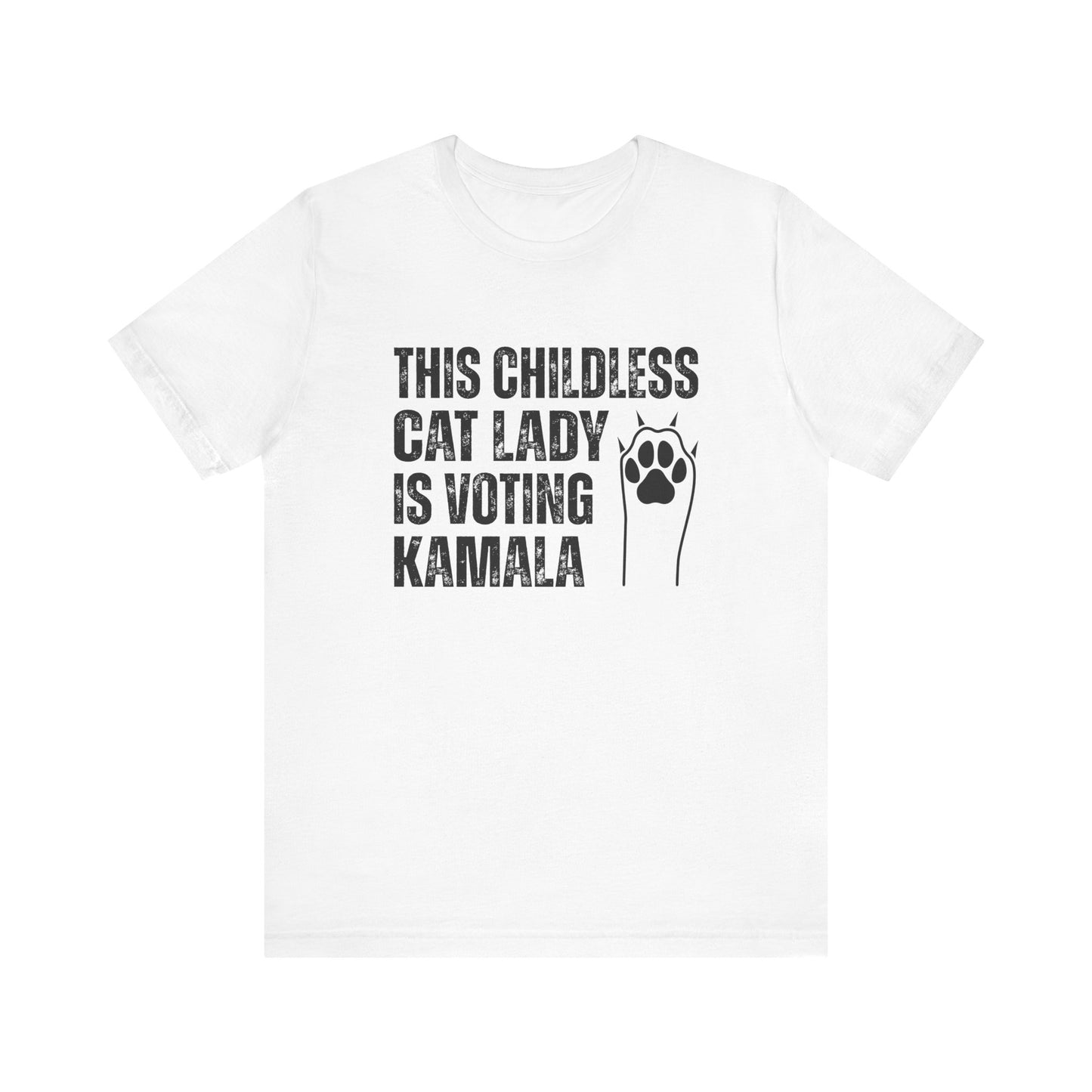 Childless Cat Lady Kamala Jersey Short Sleeve Tee