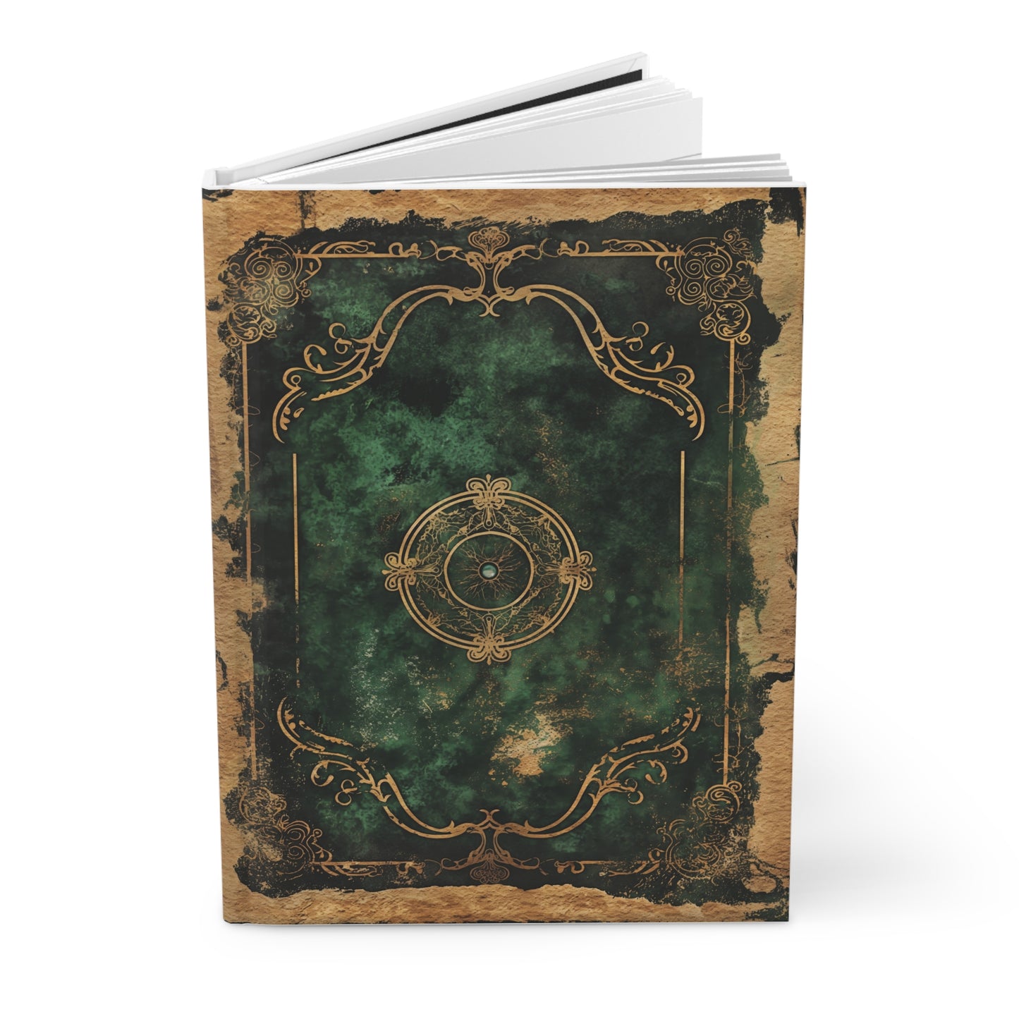 Green Witch Hardcover Journal Matte, Book of Shadows, Writing Notebook, Magical Grimoire, Spell Book Diary, Journaling Gift