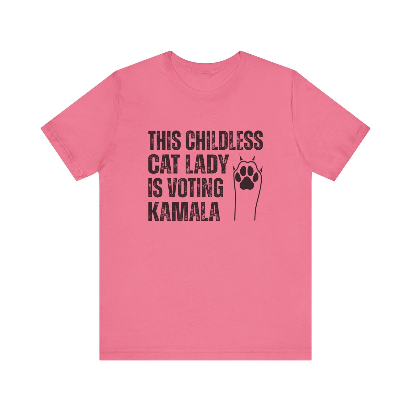 Childless Cat Lady Kamala Jersey Short Sleeve Tee