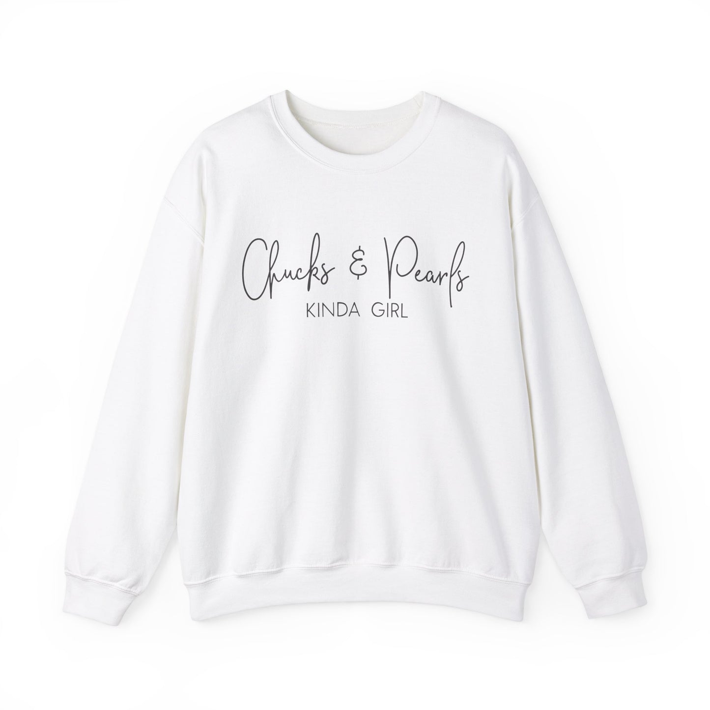 Chucks and Pearls Kind of Girl Unisex Heavy Blend™ Crewneck Sweatshirt