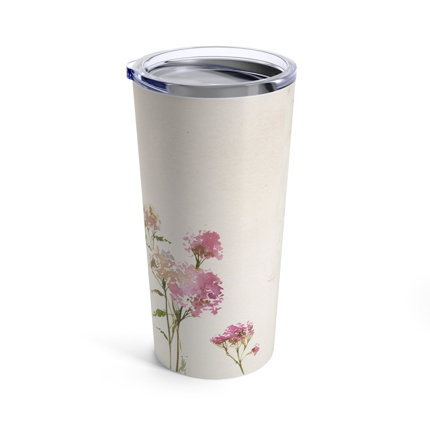 Pink WIld Flowers Tumbler 20oz