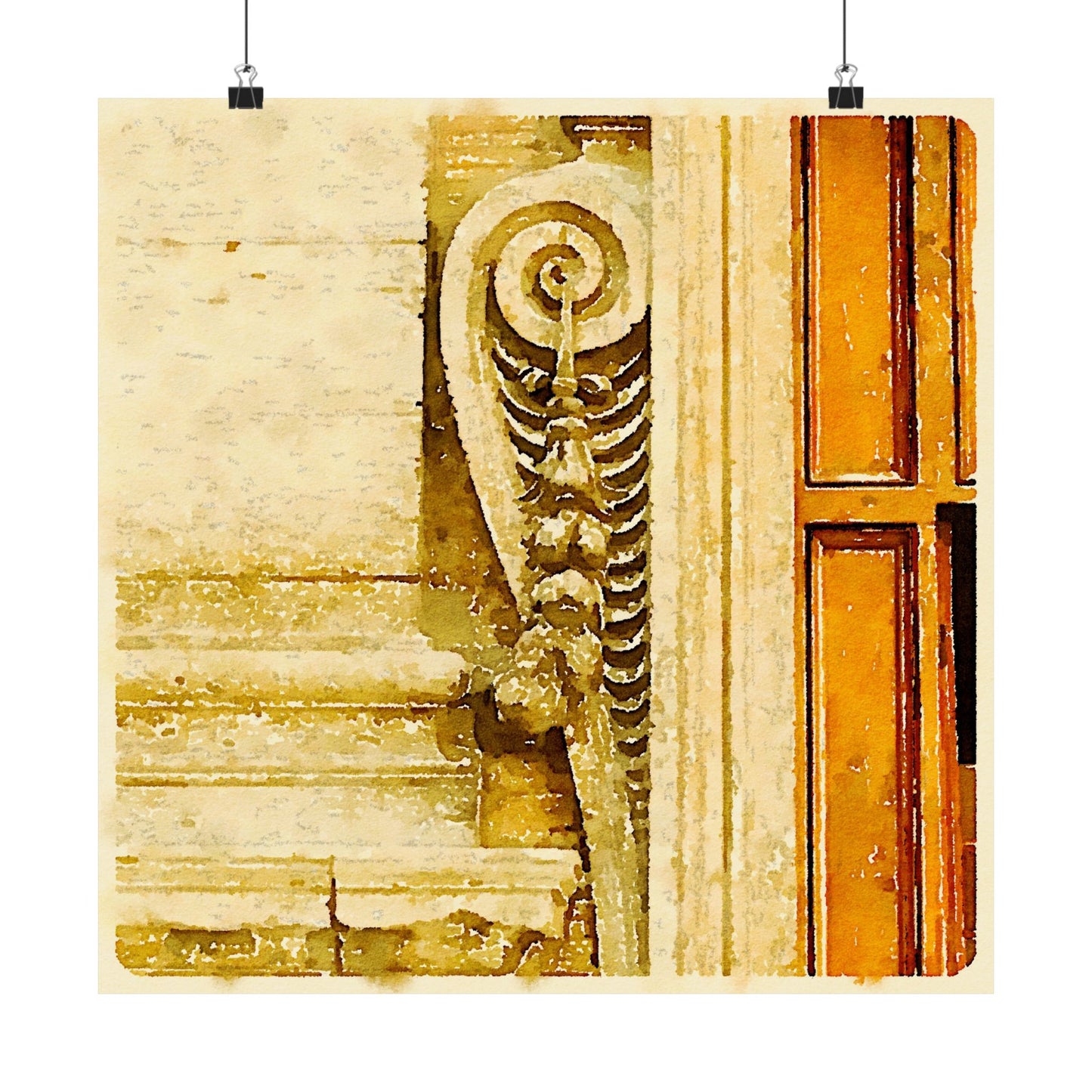 Poster - Study of Italian Architecture Details, Number 1 in a series of 3