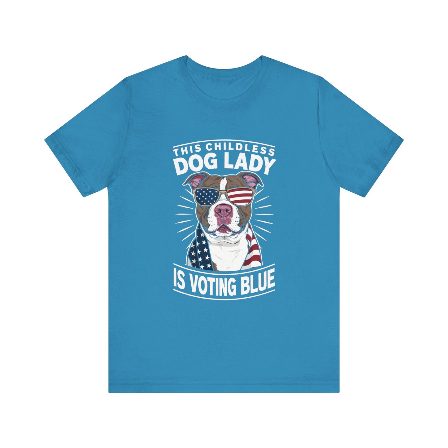 Dog Lady Voting Blue Jersey Short Sleeve Tee