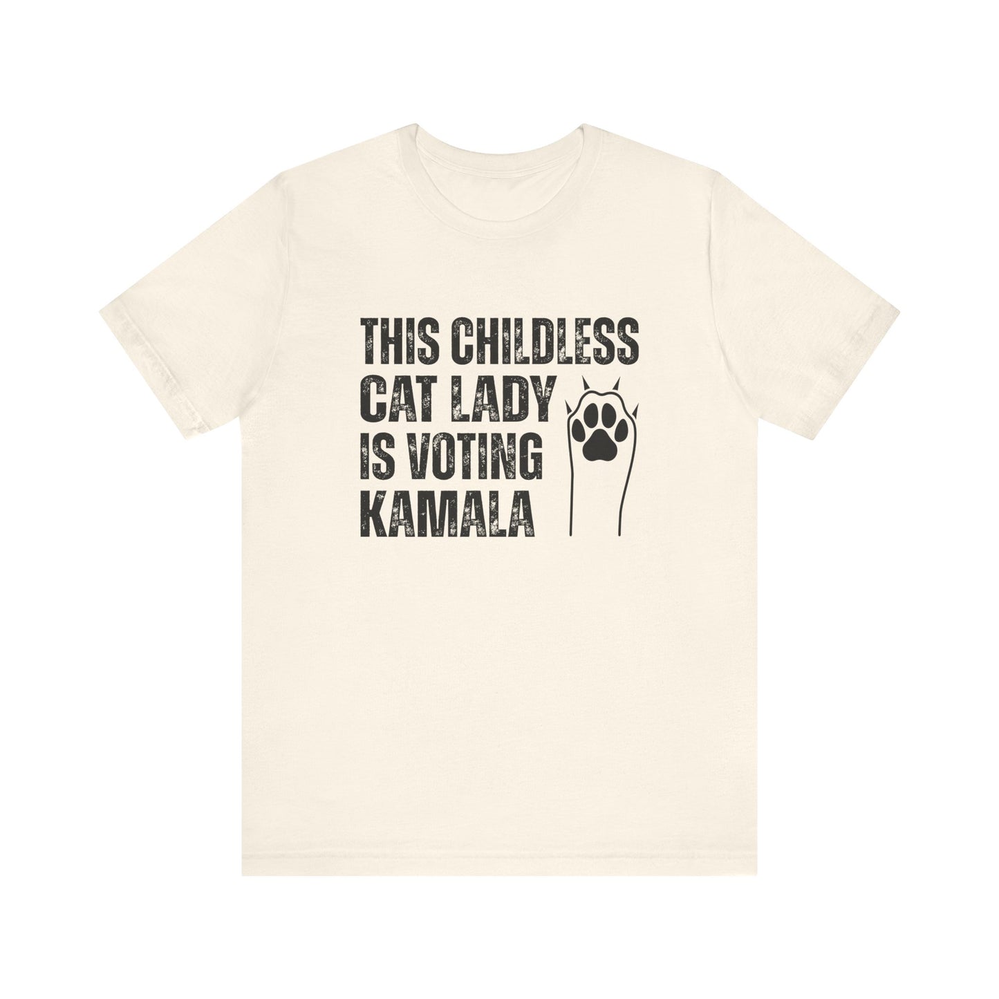 Childless Cat Lady Kamala Jersey Short Sleeve Tee