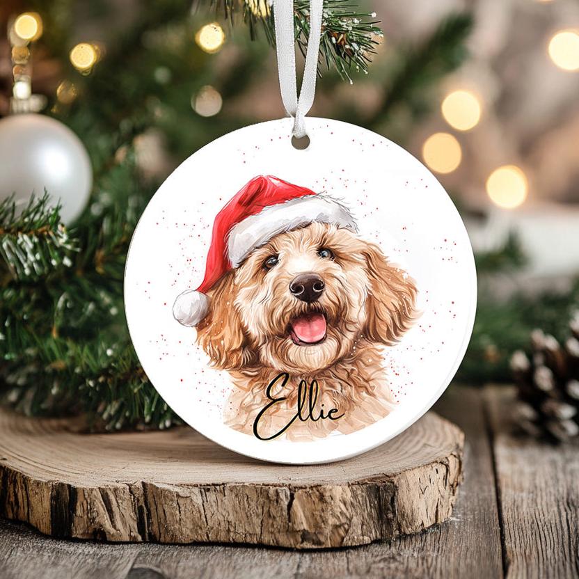 Ceramic Ornament - Personalized Dog Fur baby Christmas Ornament