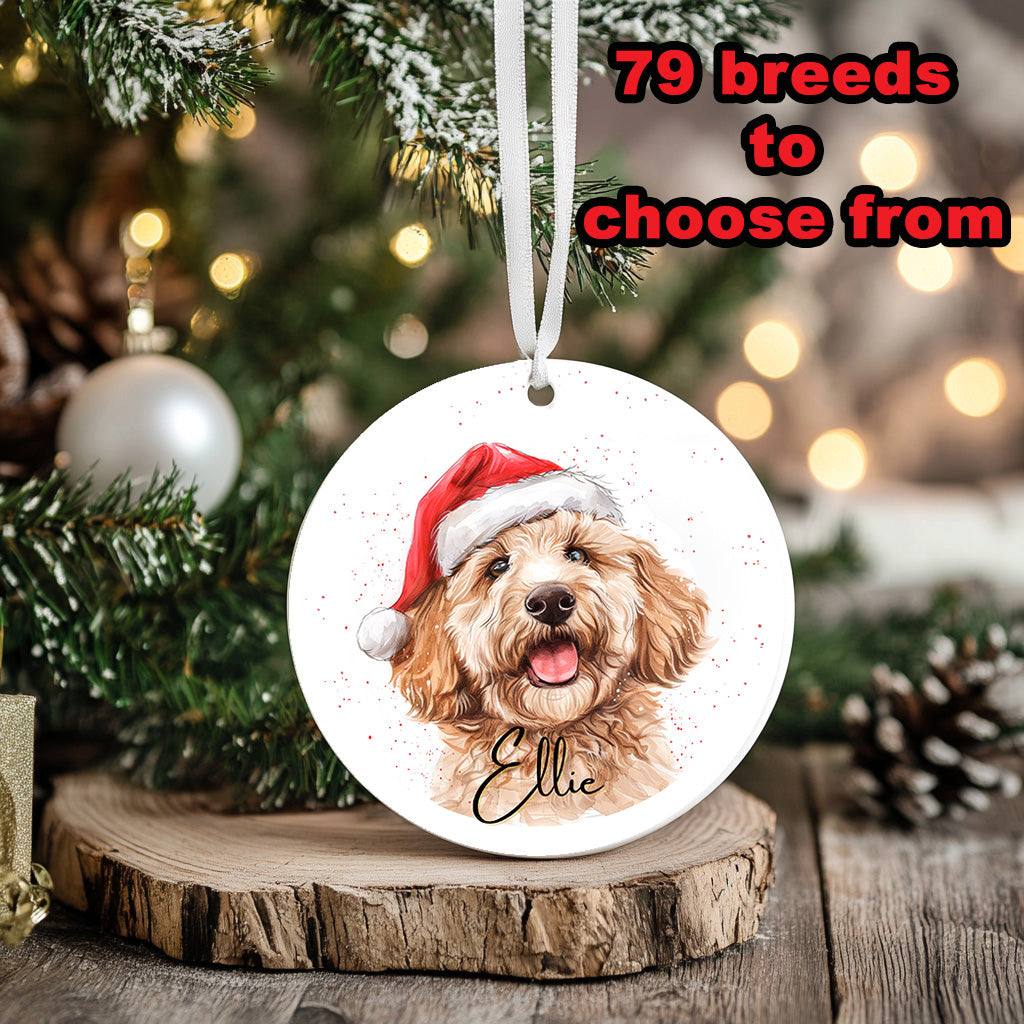 Ceramic Ornament - Personalized Dog Fur baby Christmas Ornament