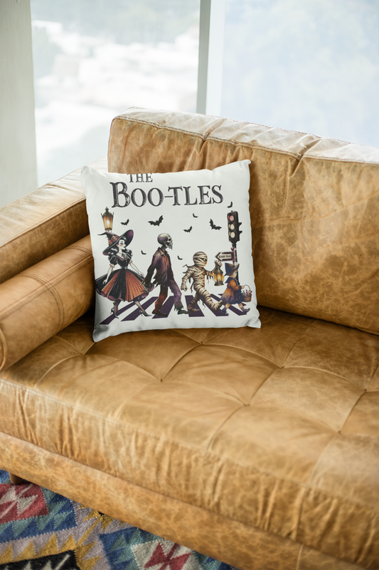 The BOO-tles Halloween Spun Polyester Square Pillow